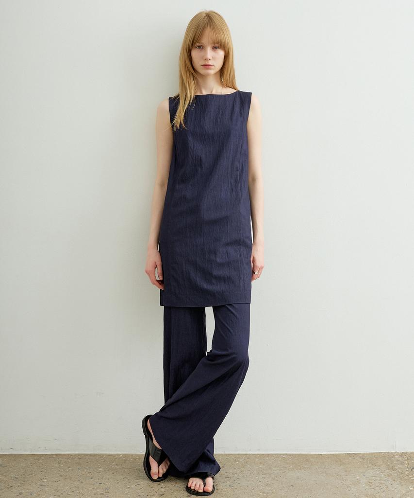 ARTID Crease Boatneck Mini Dress_Navy
