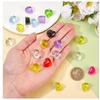 4/15pcs Resin Heart Pendant, Randomly Mixed Colors, Peach Heart Pendant Material, DIY Bracelet, Necklace, Earring, Keychain, Foot Chain