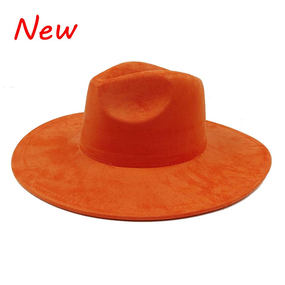 Suede Wide-brimmed Hat 9.5 Cm Brim Width Unisex Suitable for Jazz Hat Fedora Hat Church Hat Felt Hat Soft Felt Hat Panama Hat.