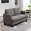 2-Seater Sofa 120 Cm with Removable Backrest Cushions, Chenille Fabric for Living Room, Bedroom, Office, Dark Grey