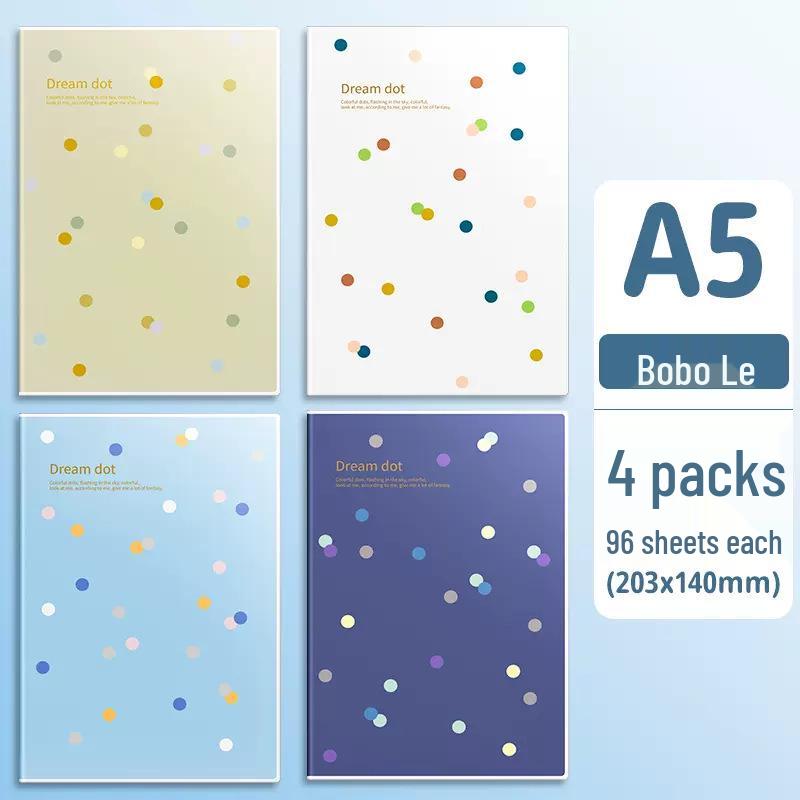 Soft Leather Student Notebook - A5/B5 Lined, Thick Cartoon Diary