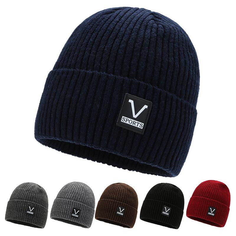 New Autumn and Winter Knitted Hat, Fleece Thermal Hat, Thickened Hat, Cycling Pullover Hat, Wool Hat