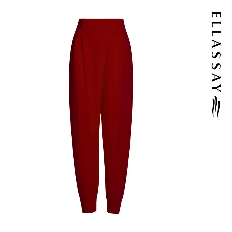 ELLASSAY Women's Wool Cashmere Blend High-Waist Tapered Knit Joggers