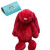 Jellycat Red Bonnie Bunny Plush Toy With Short Fur For Kids And Collectors