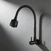 1Pcs Sink Flexible Hose Cold Water Two Modes Tap Universal Black Wall-Mounted Faucet For Garden Balcony Washbasin Mop Pool