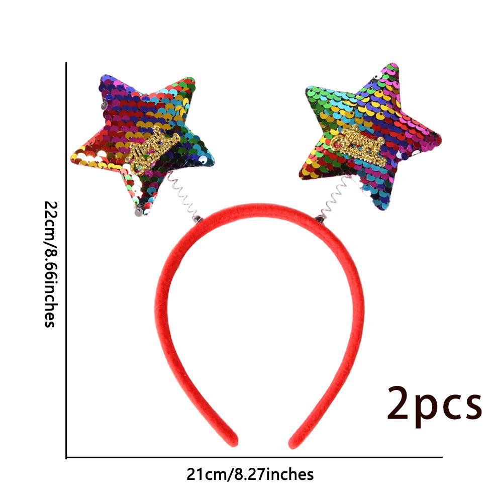 Christmas Hair Hoop, 2pcs Cute Christmas Series Headband Xmas Party Hairbands Accessories Headdress Party Decorations