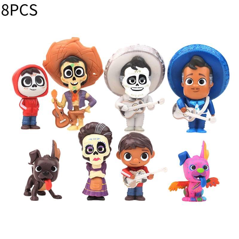 

8pcs Coco Miguel Toy Figures High Quality Pvc Material 5-9cm Height