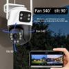 8MP Wifi-kamera PTZ utendørs nattsyn Dual Screen Human Detection 4MP sikkerhetsbeskyttelse CCTV-overvåking IP-kamera