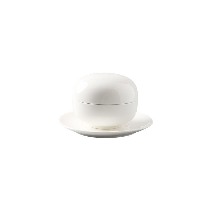 Ceramic Individual Stew Pot for Creative Vegetarian Dining - Bird's Nest Design Double Boiler