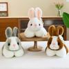 Simulation Bunny Doll Plush Toy Cute Flower Rabbit Doll for Children Gift Throw Pillow Year of the Rabbit