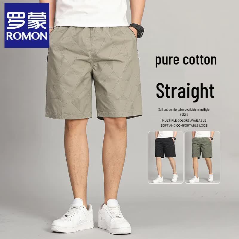 Romon Men s Pure Cotton Summer Casual Shorts 5XL