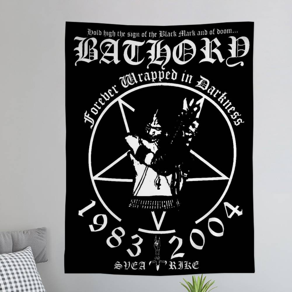 Bathory Quorthon Printed Large Wall Tapestry Hanging Tarot Hippie Wall Rugs Dorm Home Decor
