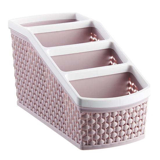 

Домашний Косметический Органайзер для Хранения Кистей для Макияжа, Губной Помады, Настольный Органайзер, Простой Держатель для Хранения розовый