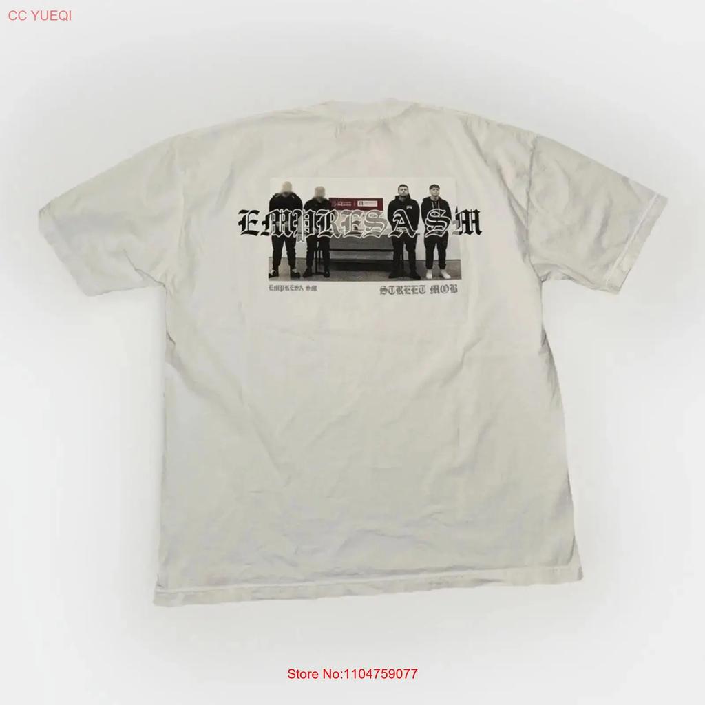 Fuerza Regida Street Mob Banda T Shirt White XL Regional Mexican Tour Vintage Washed Stretched Top For Everyday Wear Casual