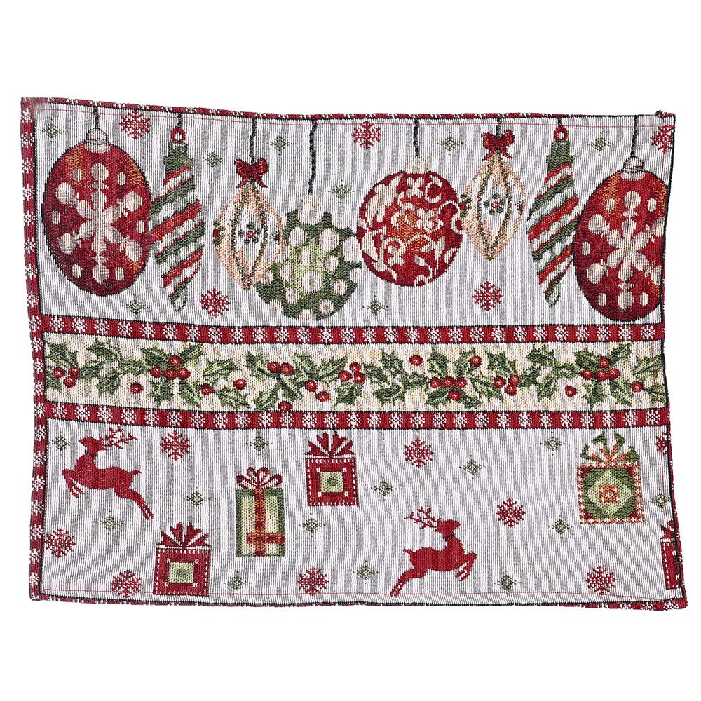 Christmas Home Decoration Supplies Knitted Cloth Placemat Knitted Dining Table Mat Tablecloth Elderly Tree Placemat