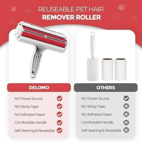 2025 Self-Cleaning Lint Pet Hair Remover Brush Cat Dog Fur Removing for Furniture Carpet Couch Sustainable Plastic Material