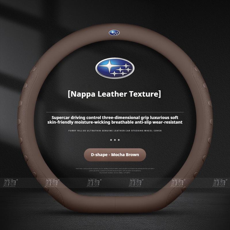 Car Suede Carbon Fiber Leather Steering Wheel Cover For Subaru Outback Brz Wrx Xv Ascent Forester Impreza Legacy Accessories