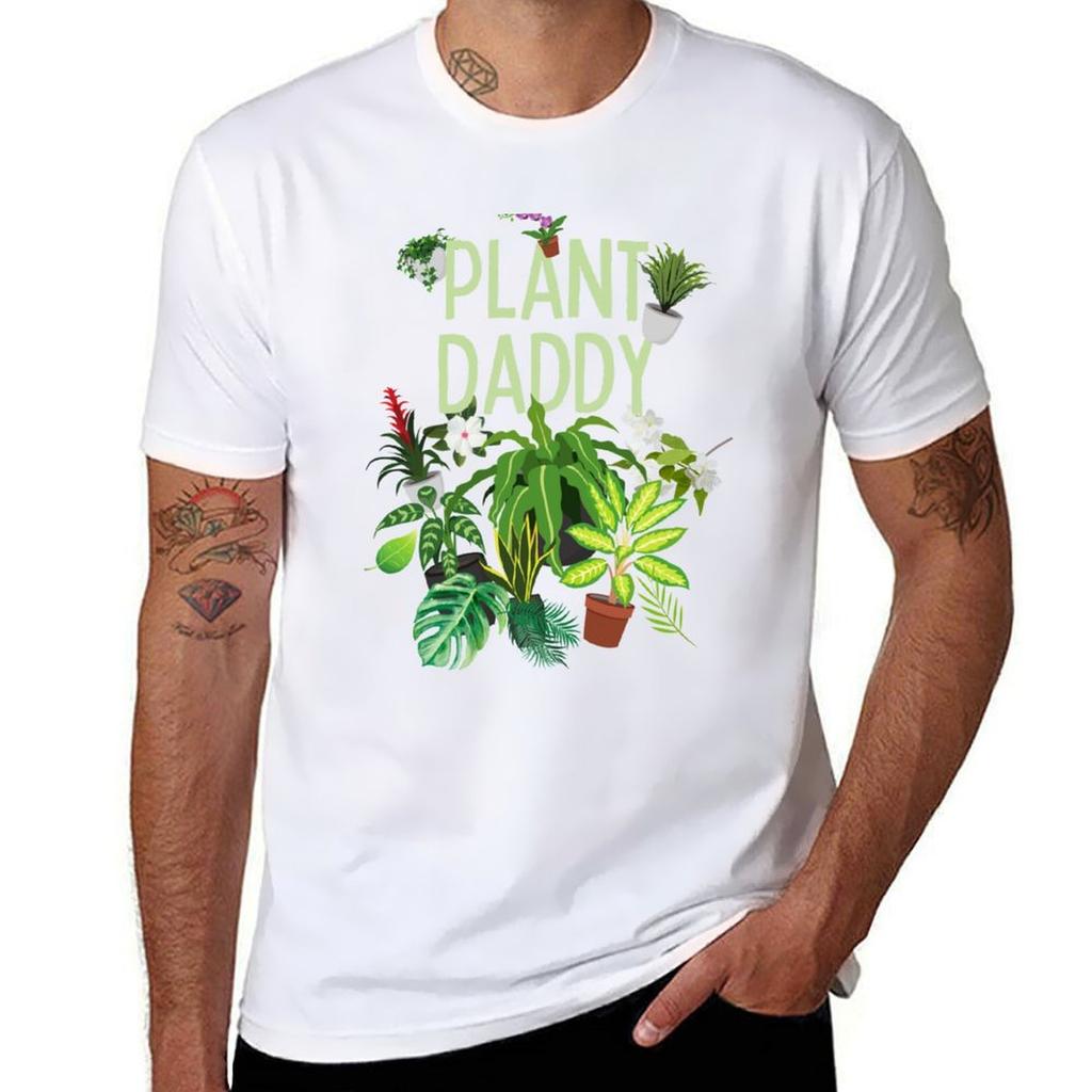 House Plant Daddy Design Tshirt Breathable Gym Short Sleeve Tshirt
