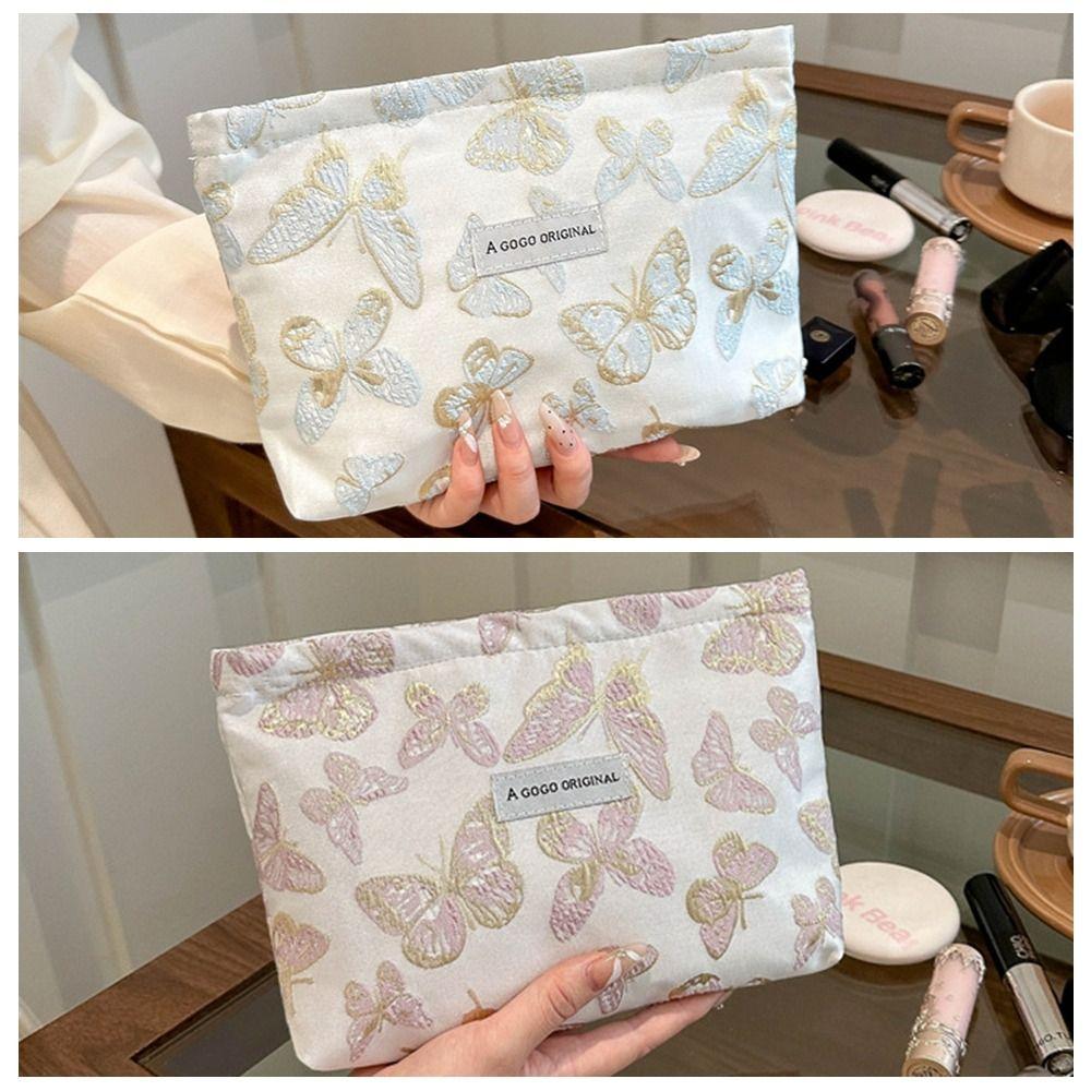 

Blue Cosmetics Storage Bag Butterfly Square Bag New Toiletry Bag Travel рожевий