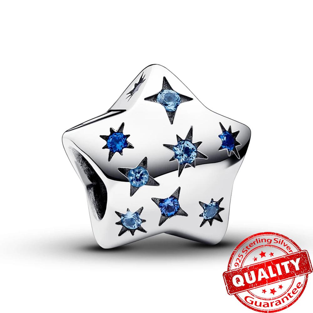 

Подлинный медный шарм Сверкающая звезда Луна и Солнце кулон Подходит для оригинальных браслетов Сделай сам женское ожерелье Ювелирный подарок