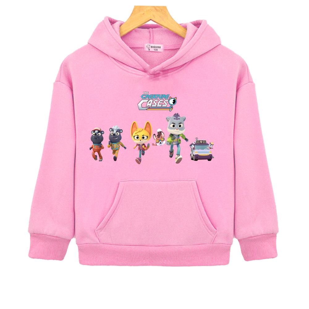 

the creature cases Hoodies Autumn/Winter forBoys Kids 2026new style Cartoon Print Hoody Children Clothing Girls Clothes moletom Anime pullover jacket 130 рожевий