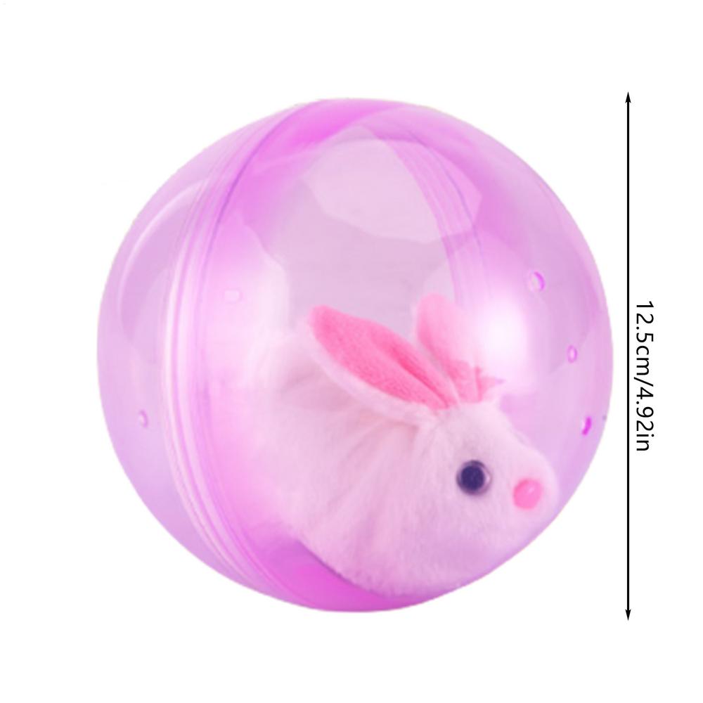 Cute Rolling Cat Toy Electric Hamster Running Rolling Ball Toy Rolling Learning Cats And Dogs Interactive Toys Crawl Artifact