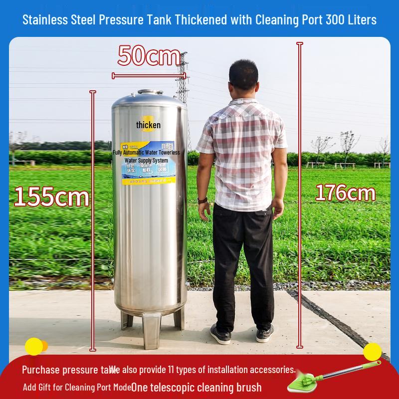 Home Use Automatic Stainless Steel Water Pressure Booster Pump and Tank