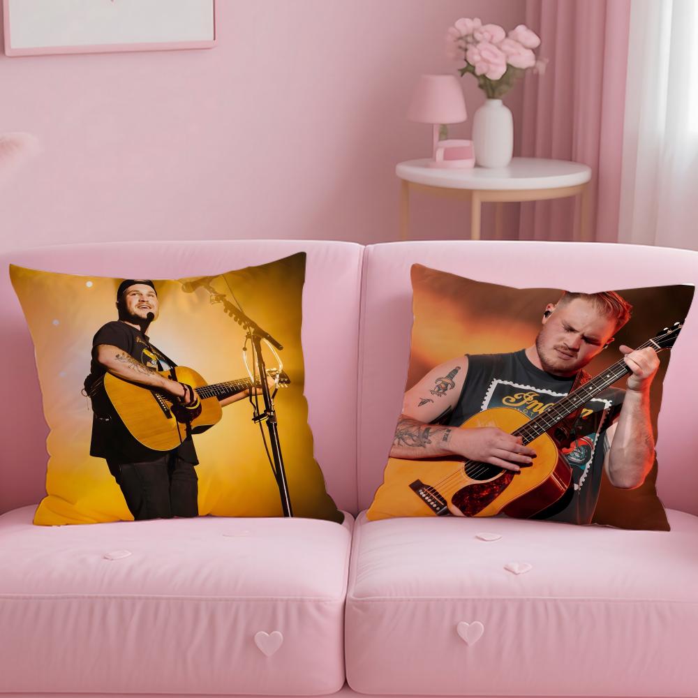 popular singer Zach Bryan Cushion Cover Soft  EasyWash Pillow Case  Versatile for Couch Bed Travel and Office
