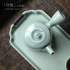 Jianying retro pottery glaze Chinese small set 1 drink household one pot two cups office ceramic tea set simple set