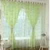 2026 Neuer dreiblättriger floraler transparenter Vorhang, Voile-Vorhang mit Stangentasche für das Schlafzimmer