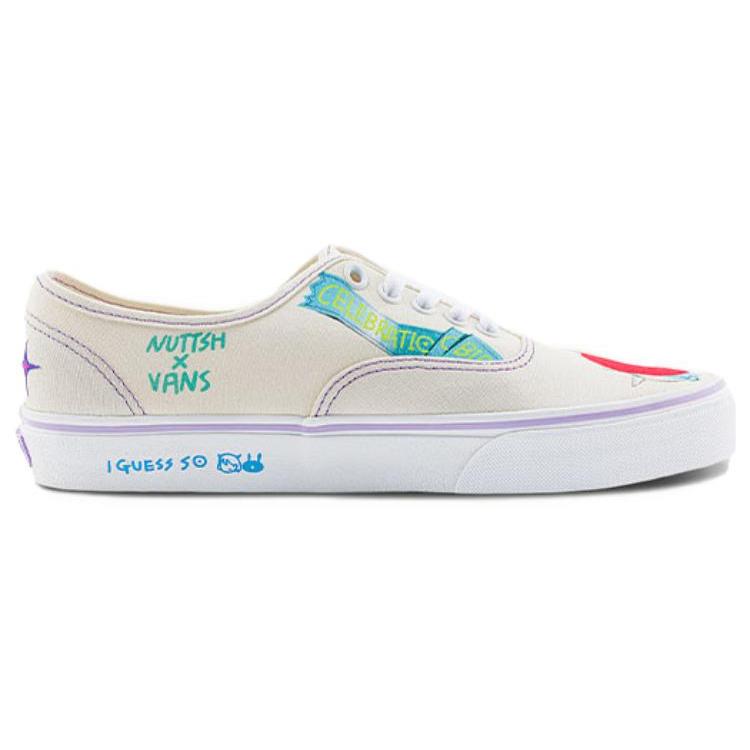 New Vans X Nuttsh Authentic Otw 'White Multi color' VN0A5KS9CGX