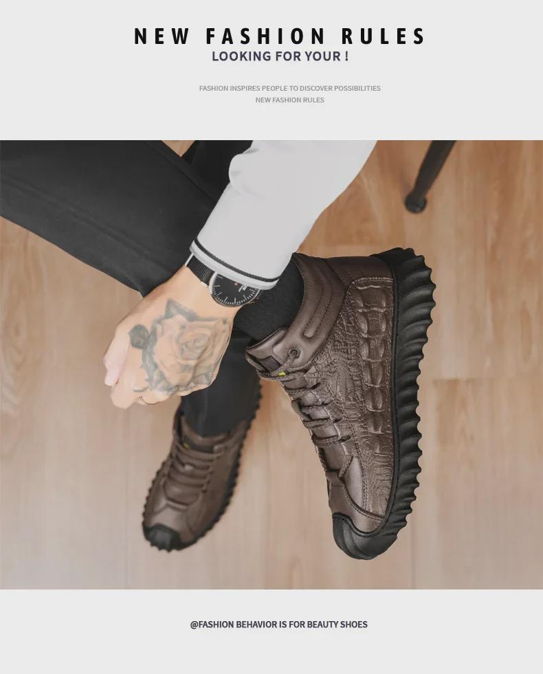 Men's High-Top Anti-Slip Leather Snow Boots with Cotton, Velvet, and Wool Fur Lining