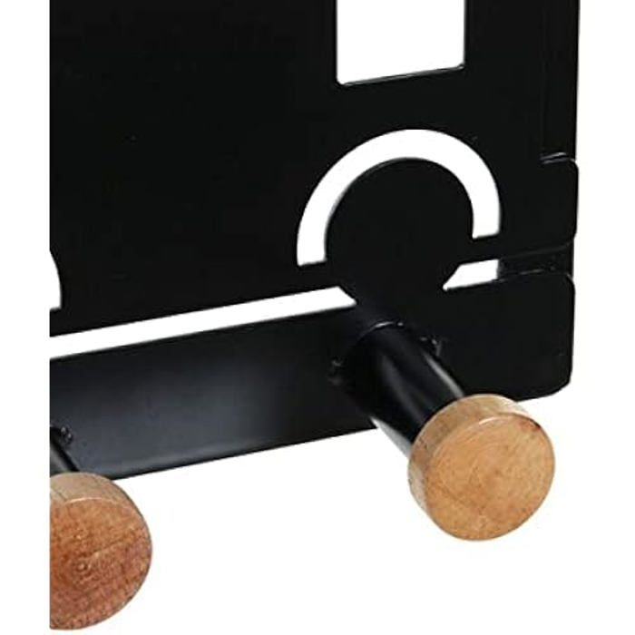 Porte-manteau - HOME DECOR - Train - Métal - Bois MDF - 28,5 x 8,5 x 16,5 cm