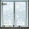 Removable Static Clings for Windows 9 Sheets Christmas Window Stickers, Reusable Snowflake Santa Claus Reindeer Office Glass Ornaments Decals Holiday