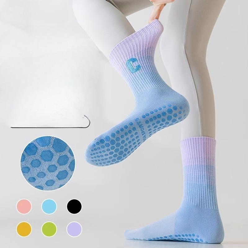 Yoga Socks for Women, Anti-slip Professional Pilates, Pure Cotton Mid-calf, Summer Shark Pants, Special Fitness Floor Sports Socks