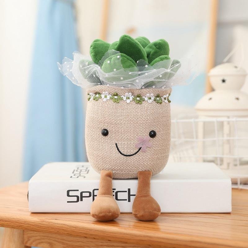 Simulated Music Cake Plush Toys Fun Plant Ornaments Pine Tree Wealth Bamboo Home Living Room Decorations