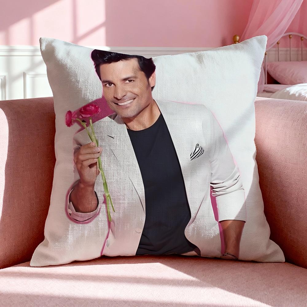Meme C‑Chayanne Chiquito Meme Cushion Cover Breathable Linen Pillowcase Summer Odorless Eco-Friendly Invisible Zipper Washable