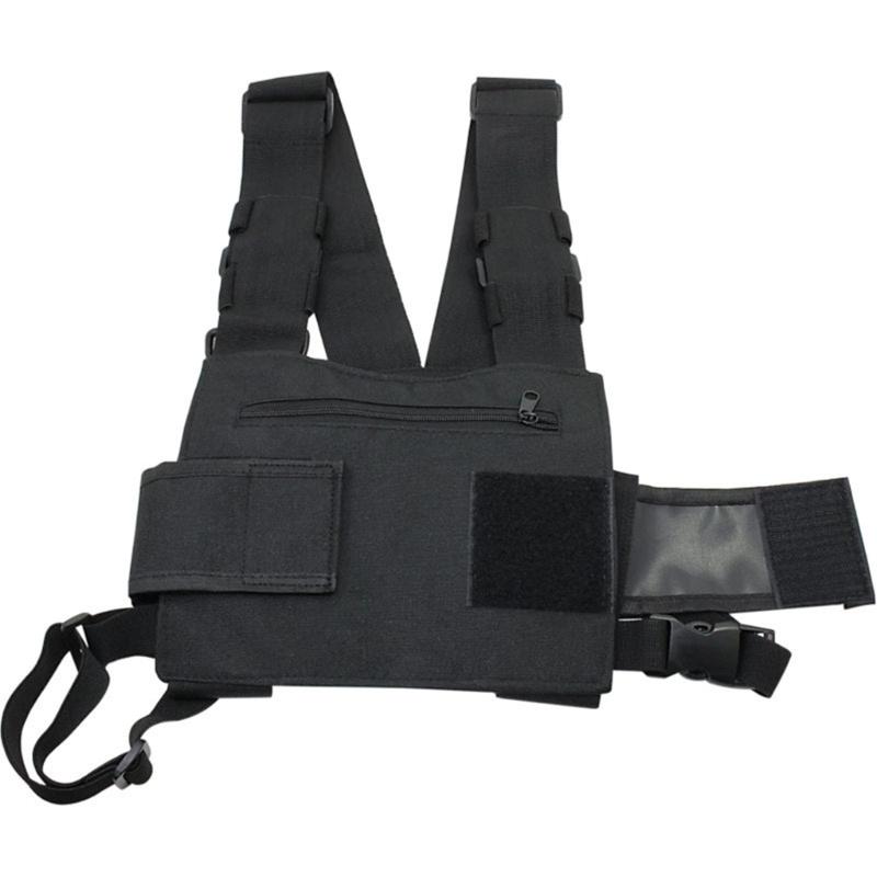 Talkies Front Pouch Two Way Radio Shoulder Holsters Tactical Chest Harness Holder Bag Universal Radio Accessories
