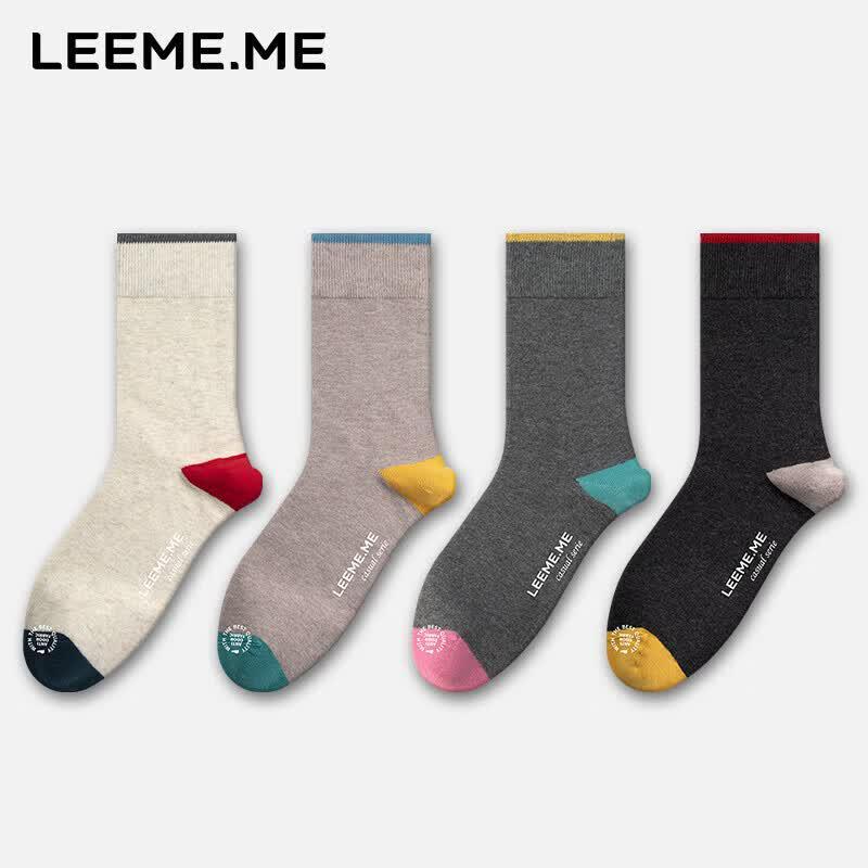 Limi Women s Antibacterial Cotton Crew Socks (4-Pair Pack) One Size
