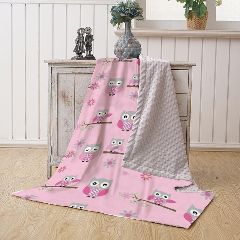 Soft Double-Layer Baby Blanket A-Grade Digital Print Cotton Feel Toddler Comfort Infants 1-3 Years