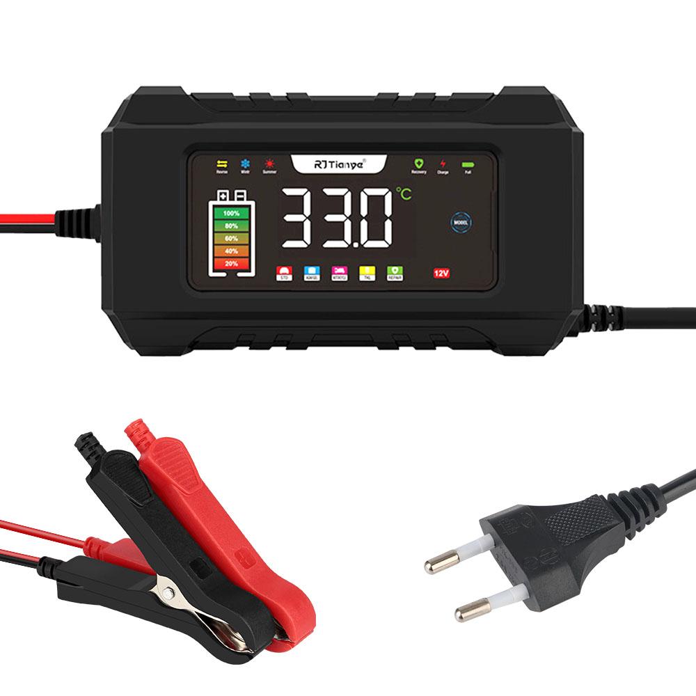LCD Display Smart Charger Full Automatic Car Battery Charger 12V 6A Intelligent Fast Power Charging Car Auto Accessories