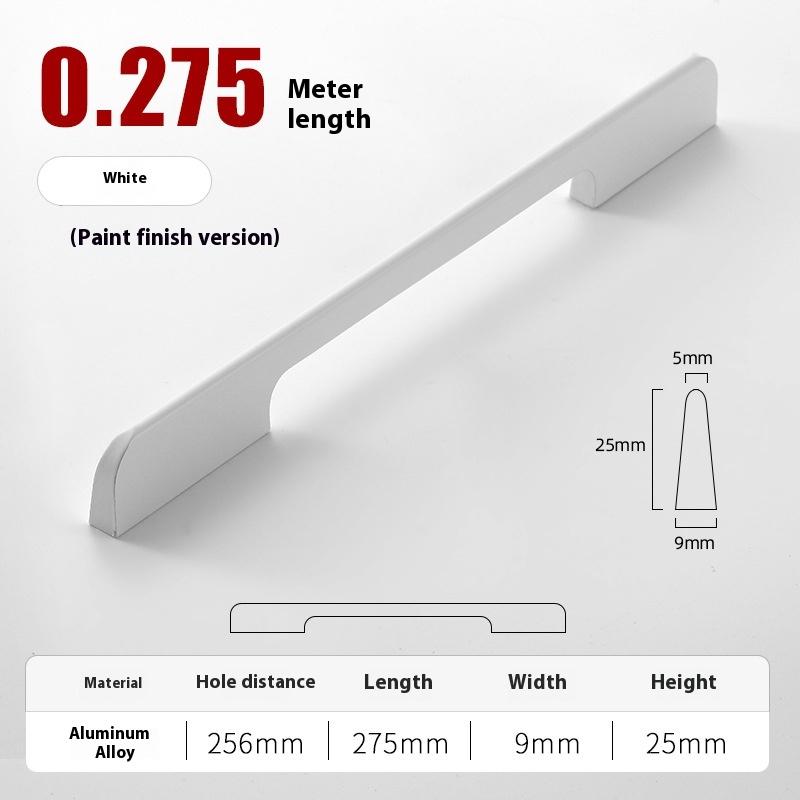 Solid Black Lengthening One Meter Cabinet Long Handle Modern Simple Lengthening Cabinet Door Handle