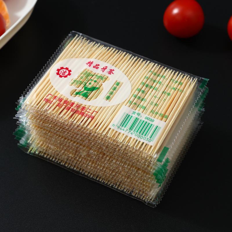 

Bamboo Double-Headed Toothpicks with Holder: Suitable for Home, Hotel, or Commercial Use Double Point ~200 pcs