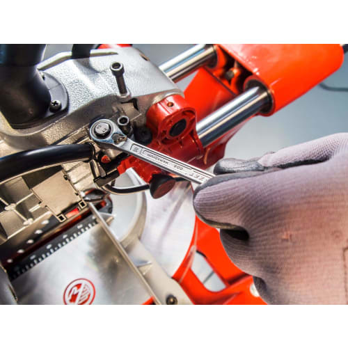 Hazet 606N/12 Combination Wrench Set, 12-Piece Set with Adjustable Wrench, Open-End Wrench, and Ratchet Mechanism, Chrome-Plated Finish, Ideal for DIY