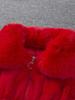 Girls' Autumn/Winter Faux Fur Pom-Pom Sweater Jacket