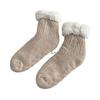 Fuzzy Warm Slipper Socks for Women Cozy Fluffy Fleece Lined Home Floor Socks with Grippers Winter Soft Thermal Sleep Socks