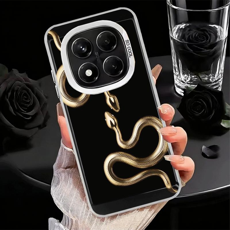 

Black Snake Doodle Soft Phone Case for Samsung Galaxy S24 S25 FE S26 Edge S23 Ultra S22 Plus S21 + Shockproof Cover Back Shell Redmi Note13ProPlus