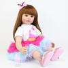 BZDOLL 60cm Silicone Bebe Reborn Doll Toys for Girl Soft Silicone Vinyl Princess Toddler Alive Babies Lovely Child Birthday Gift