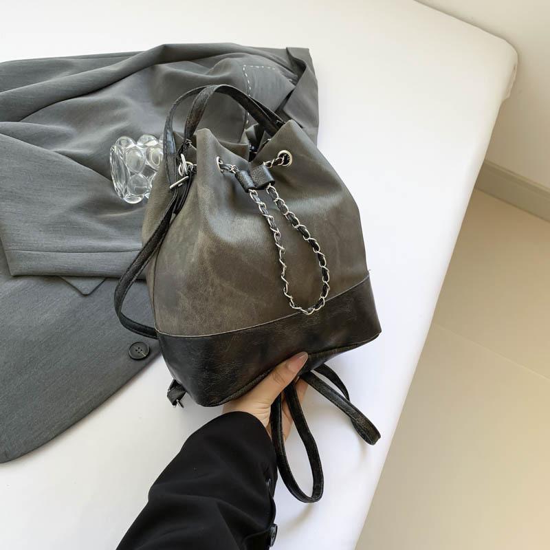 Stylish Vintage Bucket Bag For Women Trendy Street Fashion Crossbody And Handbag