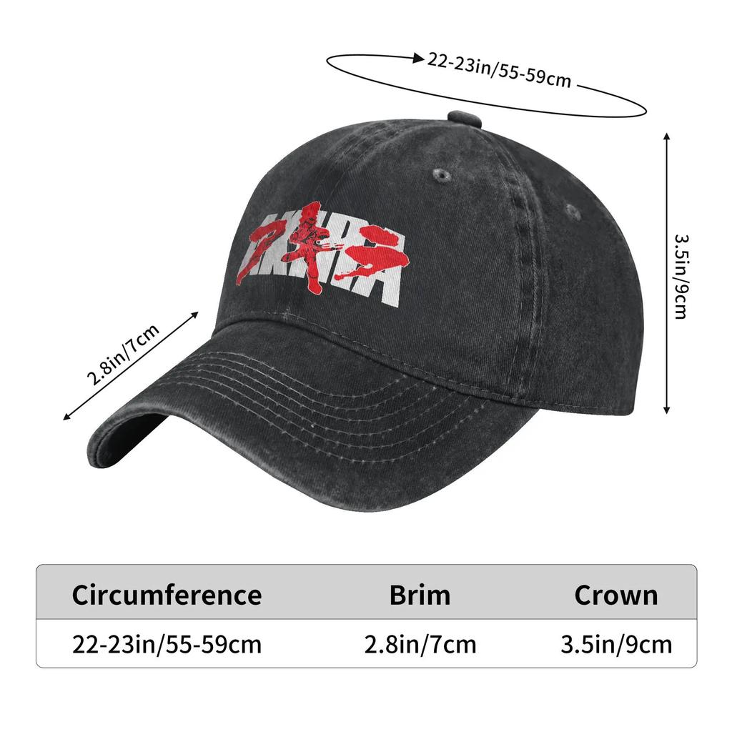 Summer Akira Retro Vintage Baseball Cap Sun Adjustable Print Washed Trucker Hat Female Male y2k Cool Kpop Rock Baseball Caps